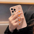 Peach Flower Chain Case For iPhone