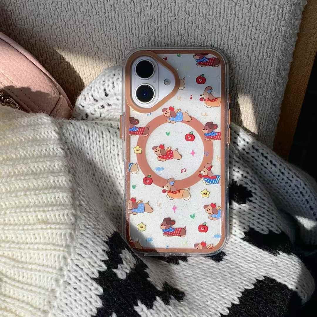 Luck Puppies Silicon iPhone Case With Magsafe Holder