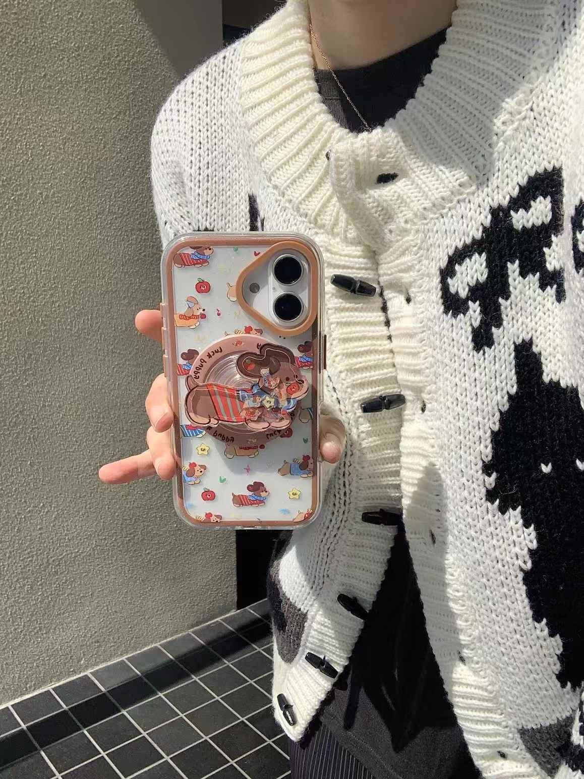 Luck Puppies Silicon iPhone Case With Magsafe Holder