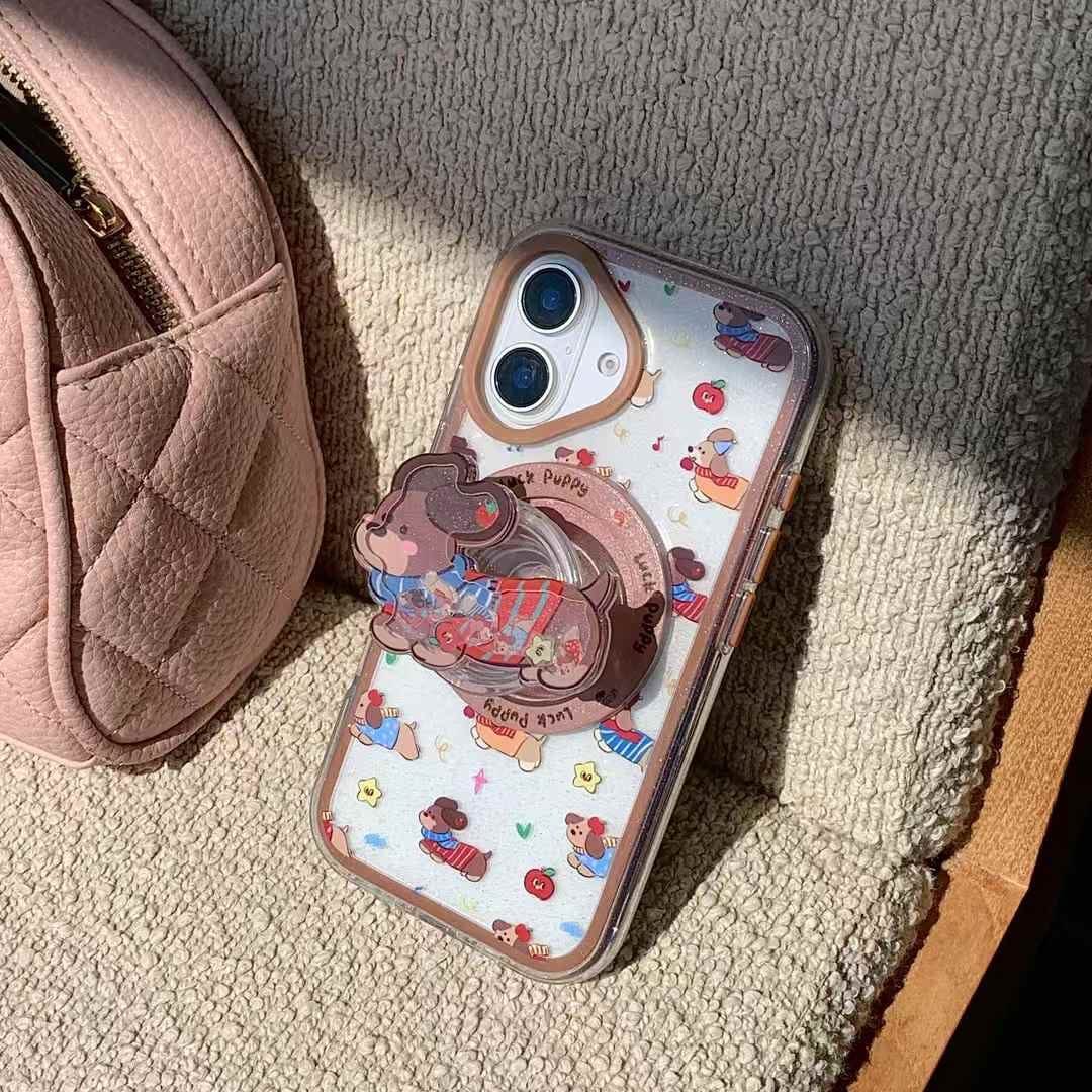 Luck Puppies Silicon iPhone Case With Magsafe Holder