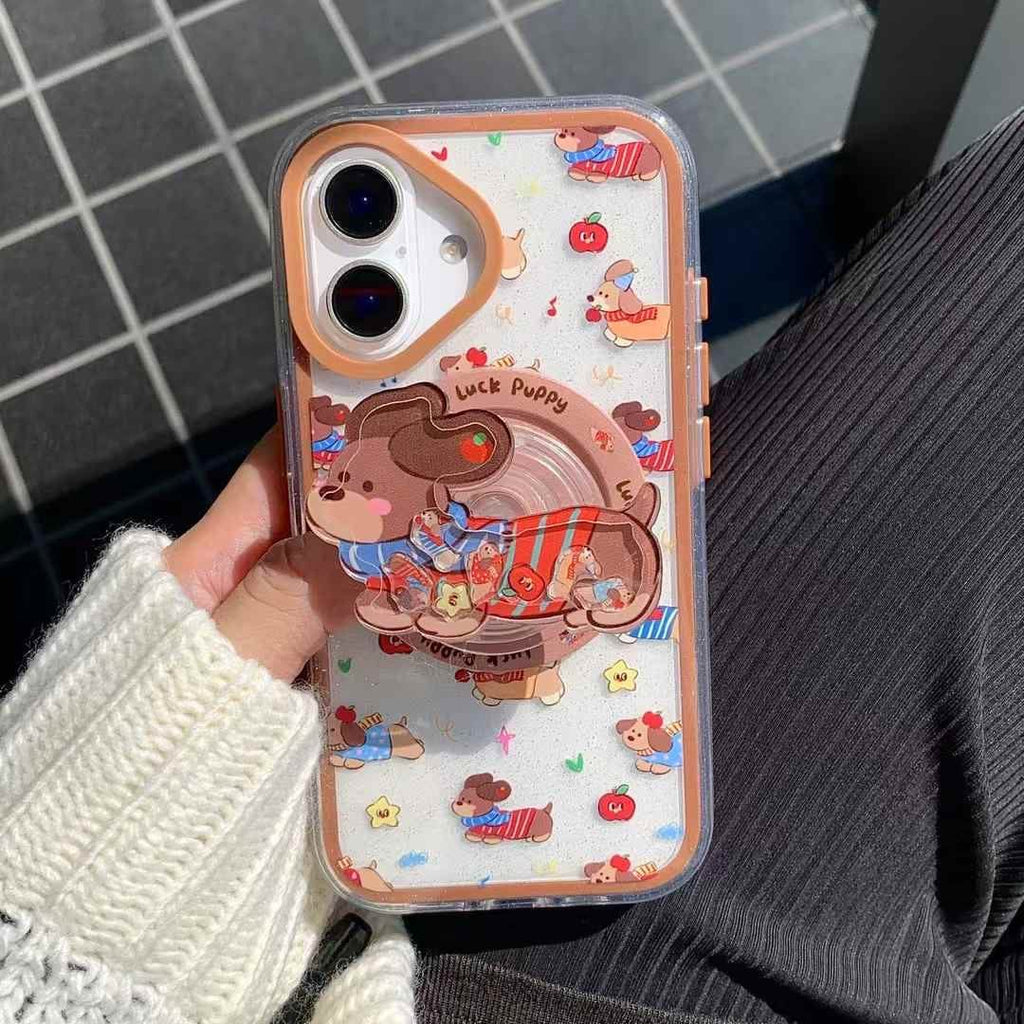 Luck Puppies Silicon iPhone Case With Magsafe Holder