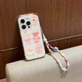 Cute Cartoon Silicon Case For iPhone With Charm