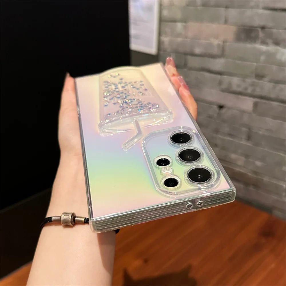 Chic Gradient Glittery Cup Case - Samsung