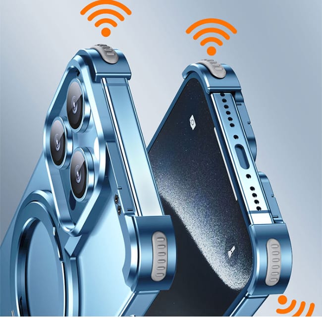 Shockproof Aluminum Frameless Ring Metal Case For iPhone