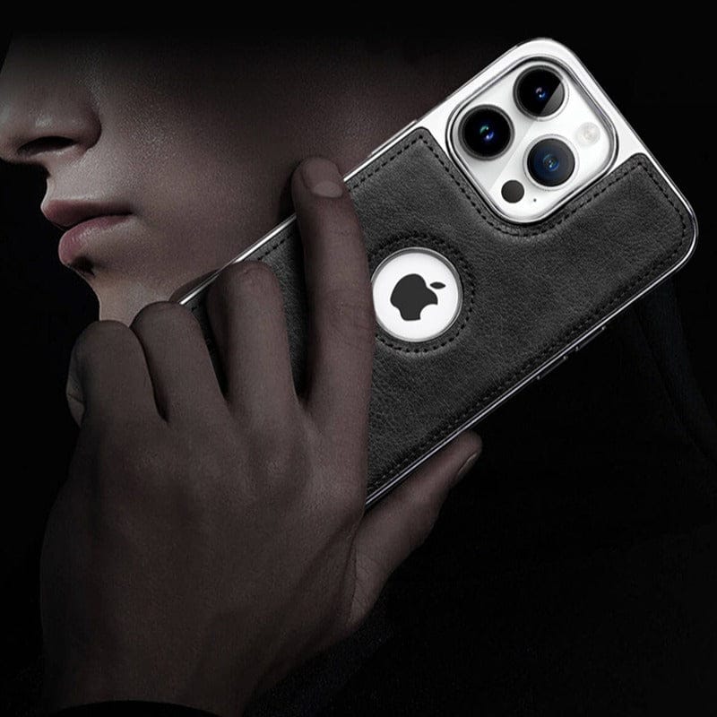 Exclusive Leather Bracket Holder Case For iPhone