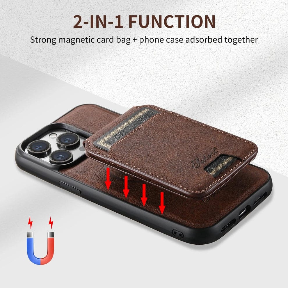 Premium Leather Magsafe Wallet Case for iPhone