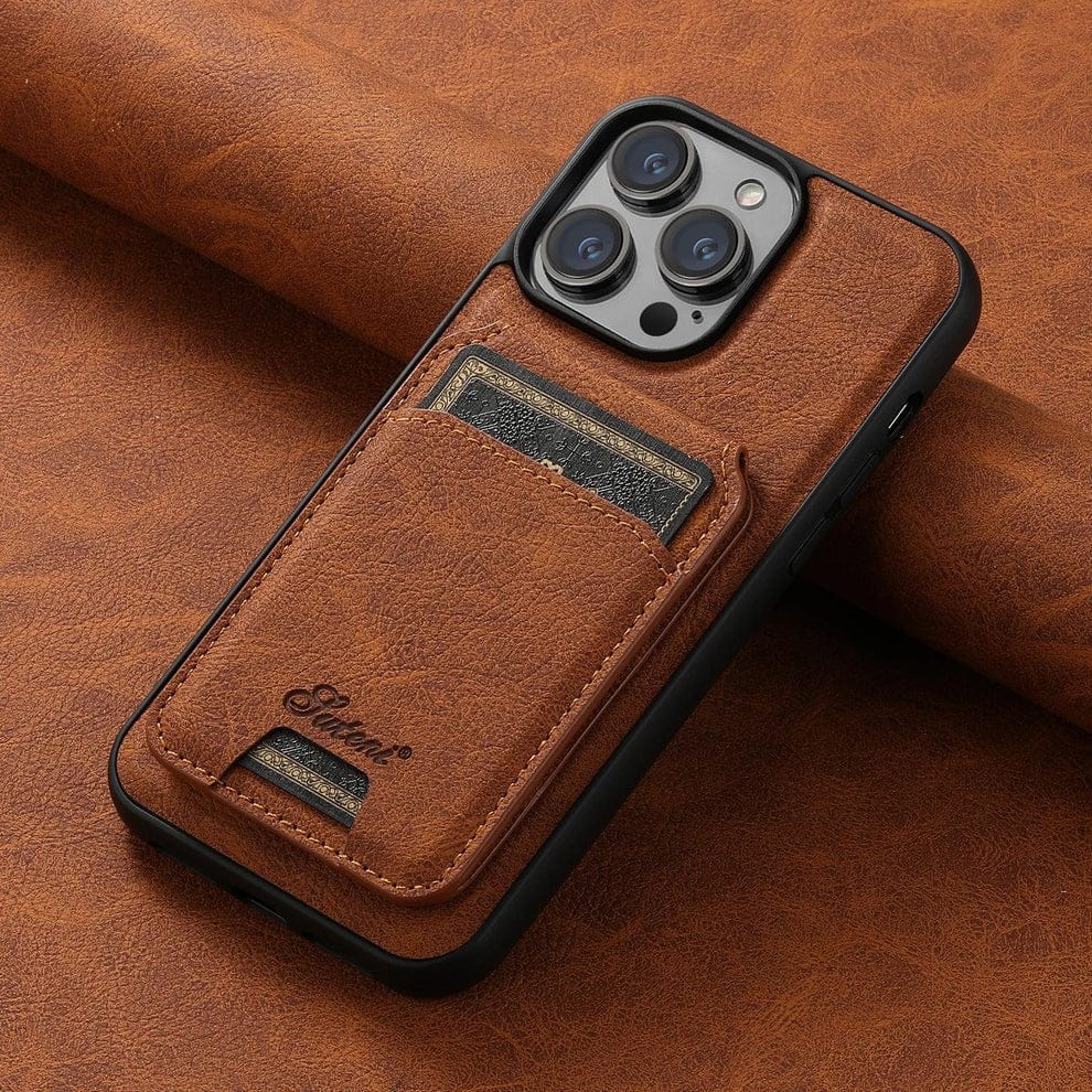 Premium Leather Magsafe Wallet Case for iPhone