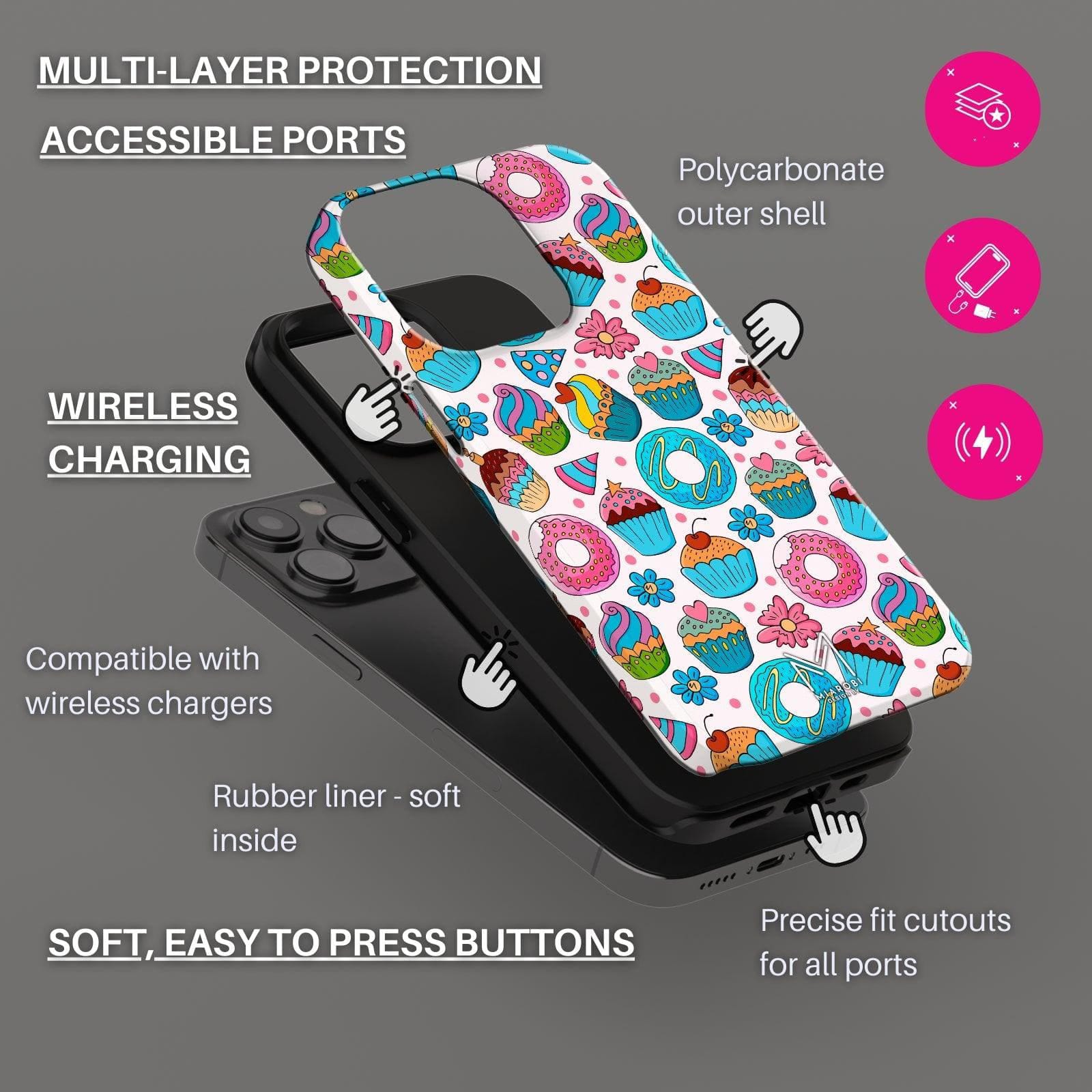 Birthday Cake Blast Phone Case For iPhone