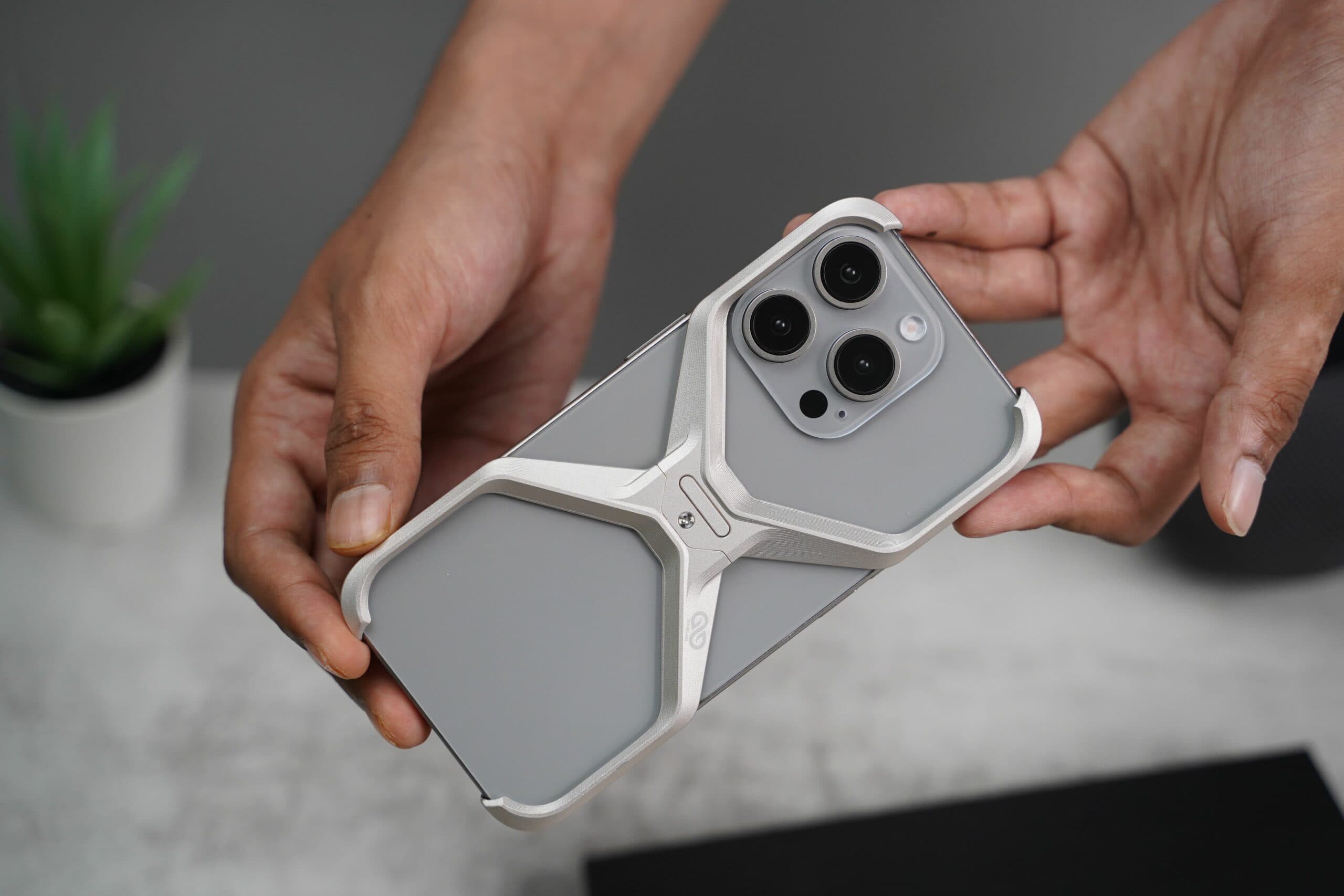 Anti-Fingerprint Titanium XBumper Metal Case for iPhone