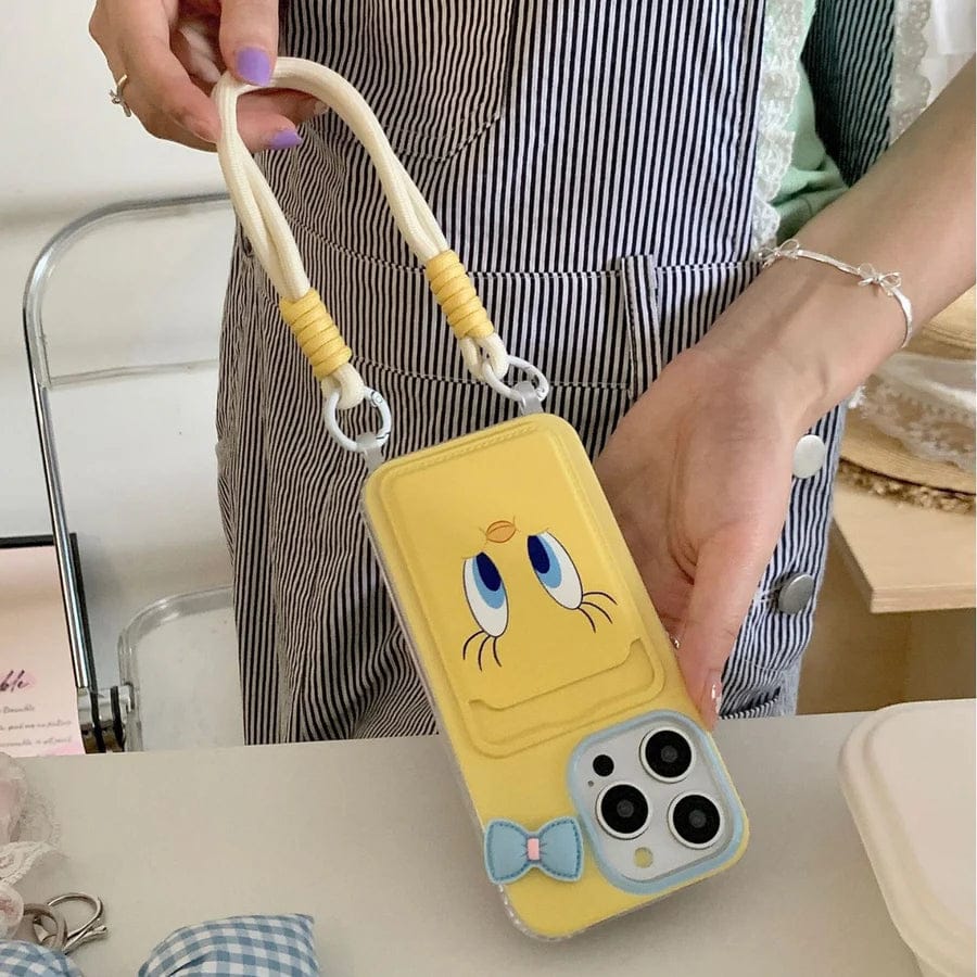Adorable Tweety Card Holder Cute & Practical iPhone Cover