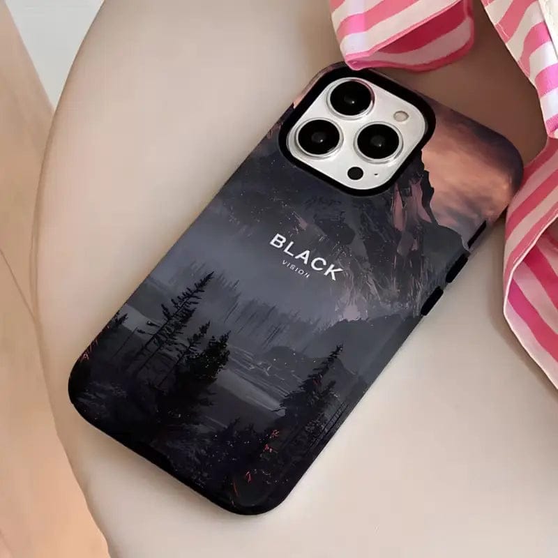 Fog Valley Crystal Midnight Black Case For iPhone