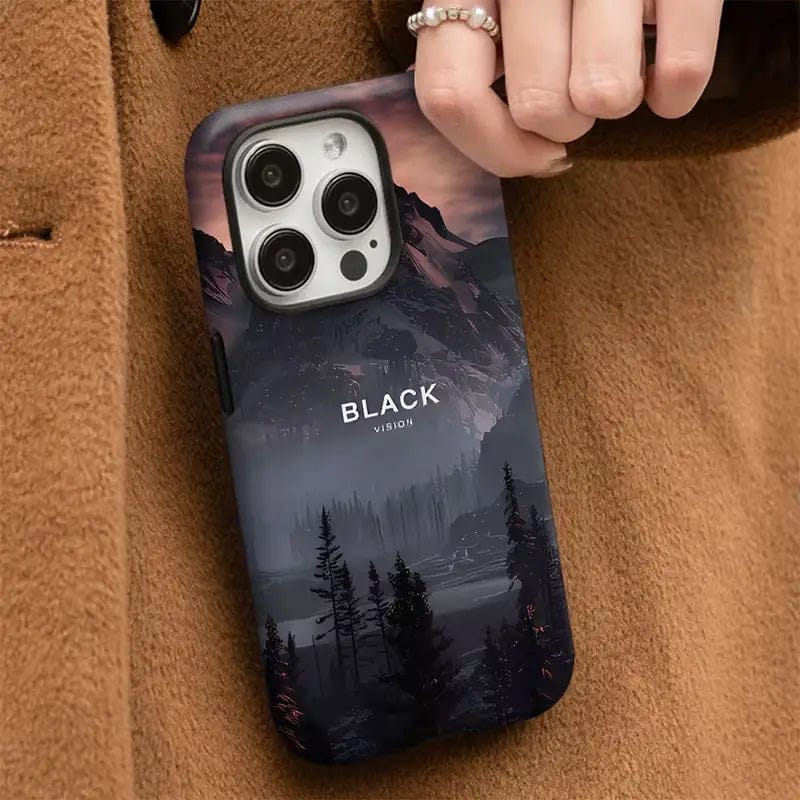 Fog Valley Crystal Midnight Black Case For iPhone