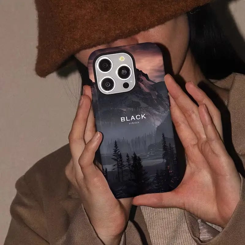 Fog Valley Crystal Midnight Black Case For iPhone