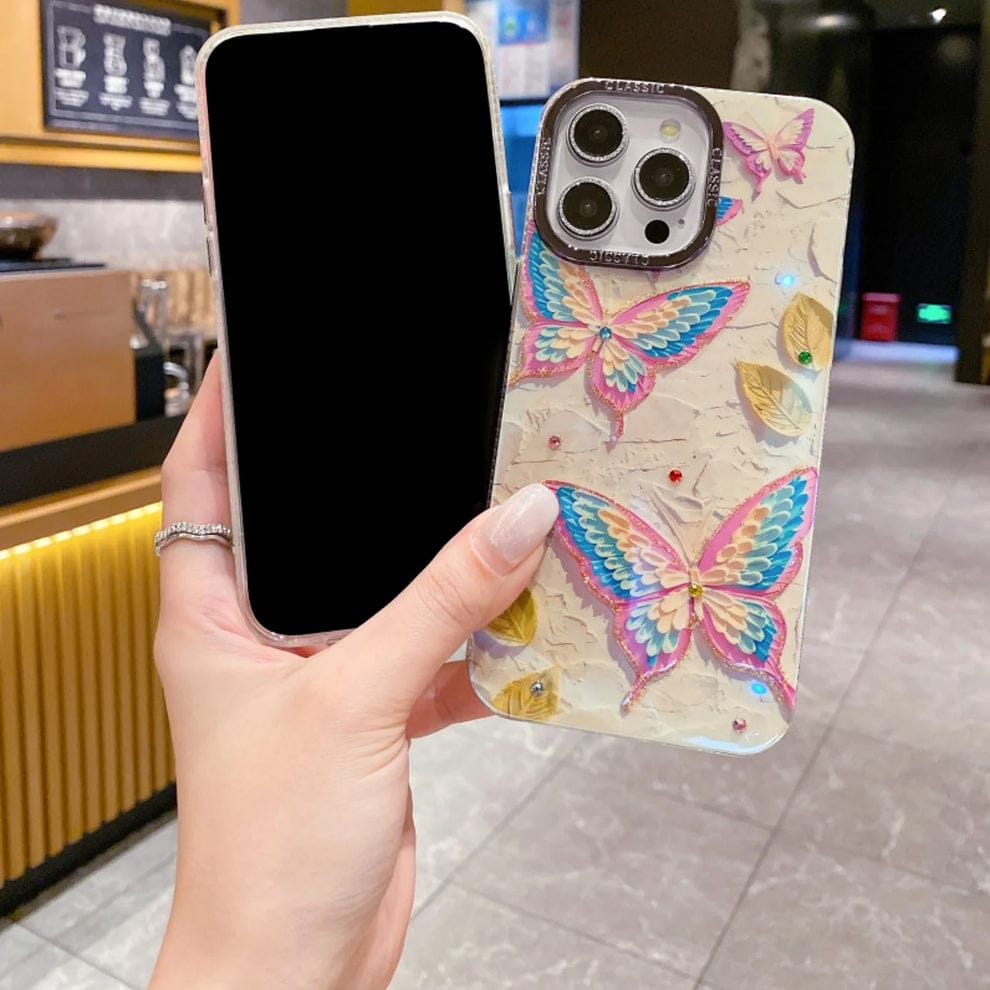 Butterfly Brilliance Blu-Ray Rhinestone Case For iPhone