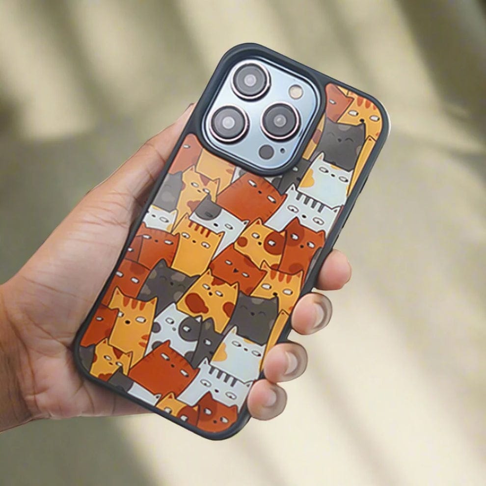Adorable Cute Cat Cluster Case For iPhone