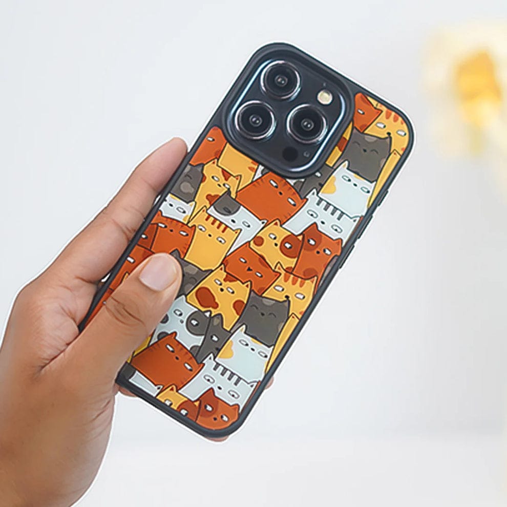 Adorable Cute Cat Cluster Case For iPhone