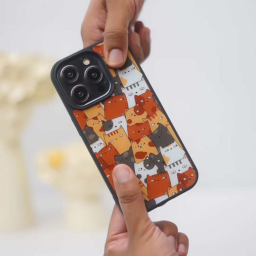 Adorable Cute Cat Cluster Case For iPhone
