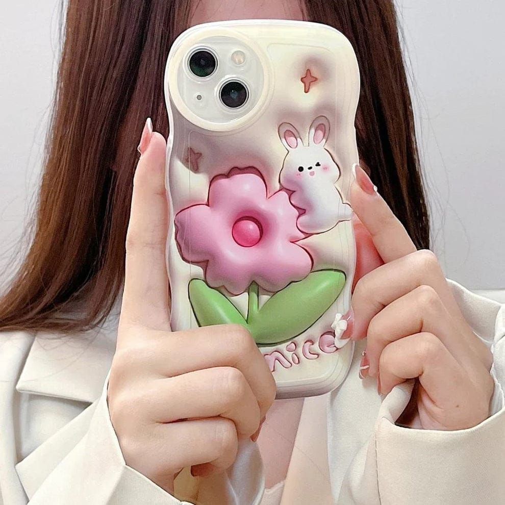 Adorable 3D Cute Bunny Case For iPhone