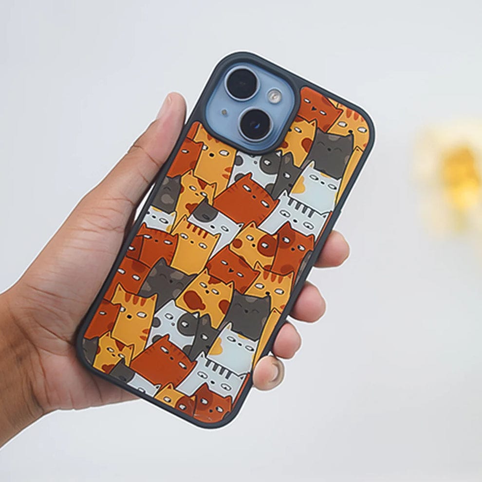 Adorable Cute Cat Cluster Case For iPhone