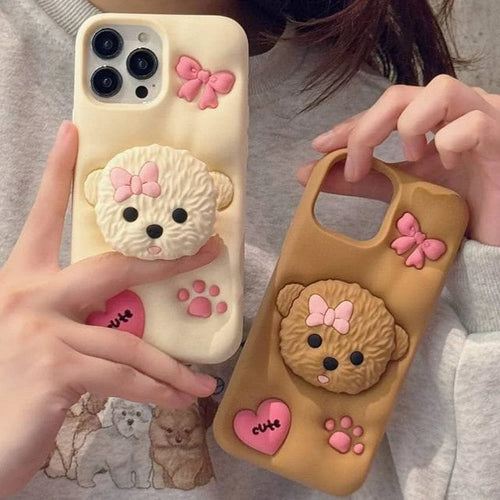 3D Mesmeric Puppy Love Case For iPhone