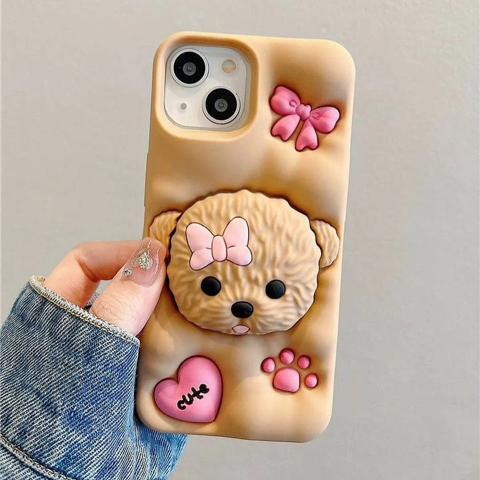 3D Mesmeric Puppy Love Case For iPhone