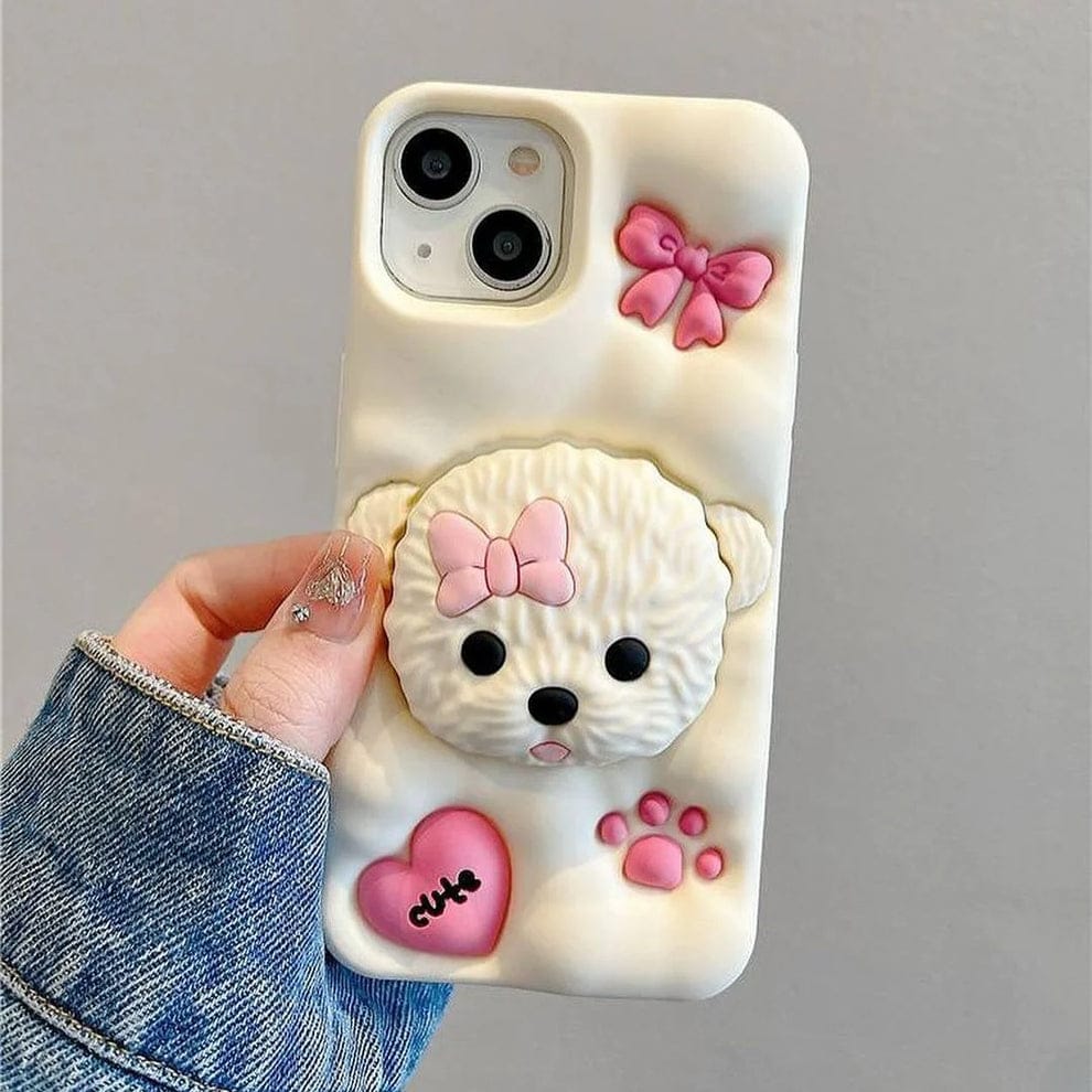 3D Mesmeric Puppy Love Case For iPhone