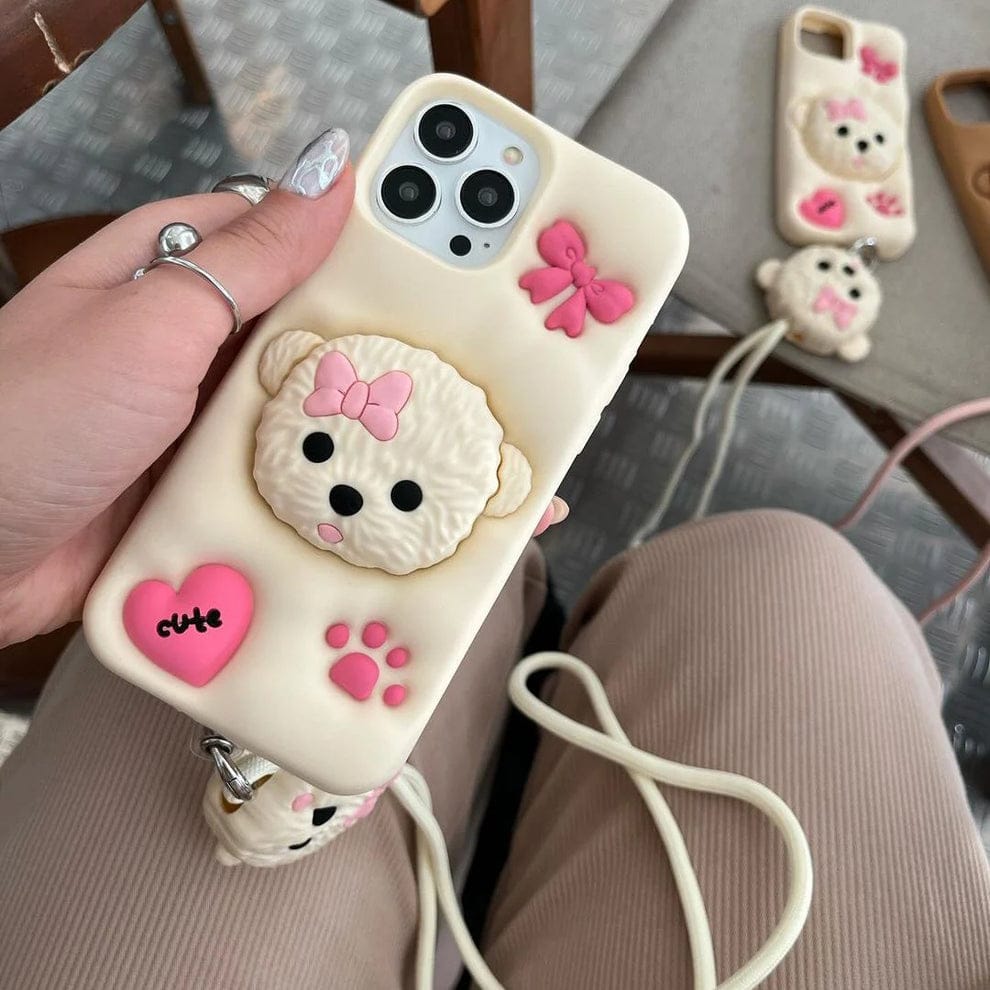 3D Mesmeric Puppy Love Case For iPhone