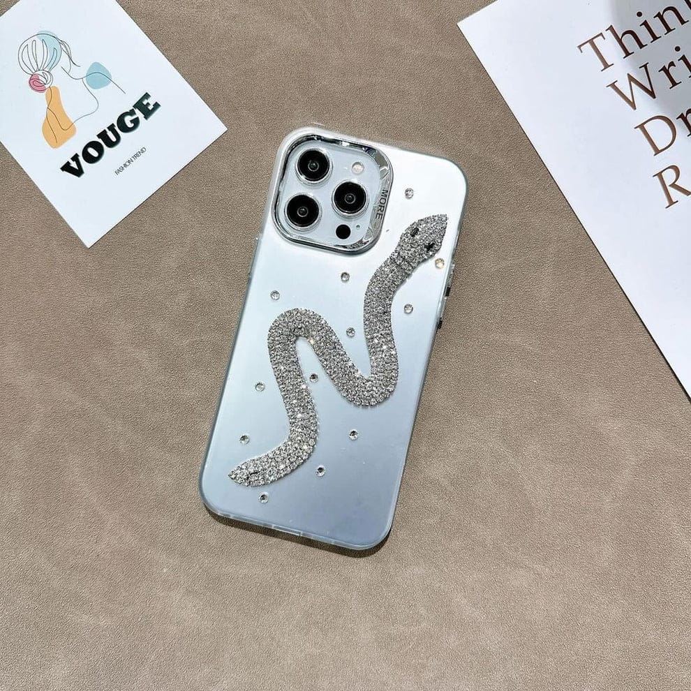 3D Diamondback Snake Phone Case For iPhone