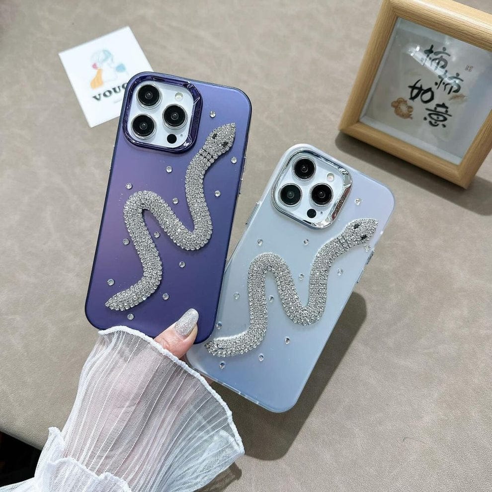 3D Diamondback Snake Phone Case For iPhone