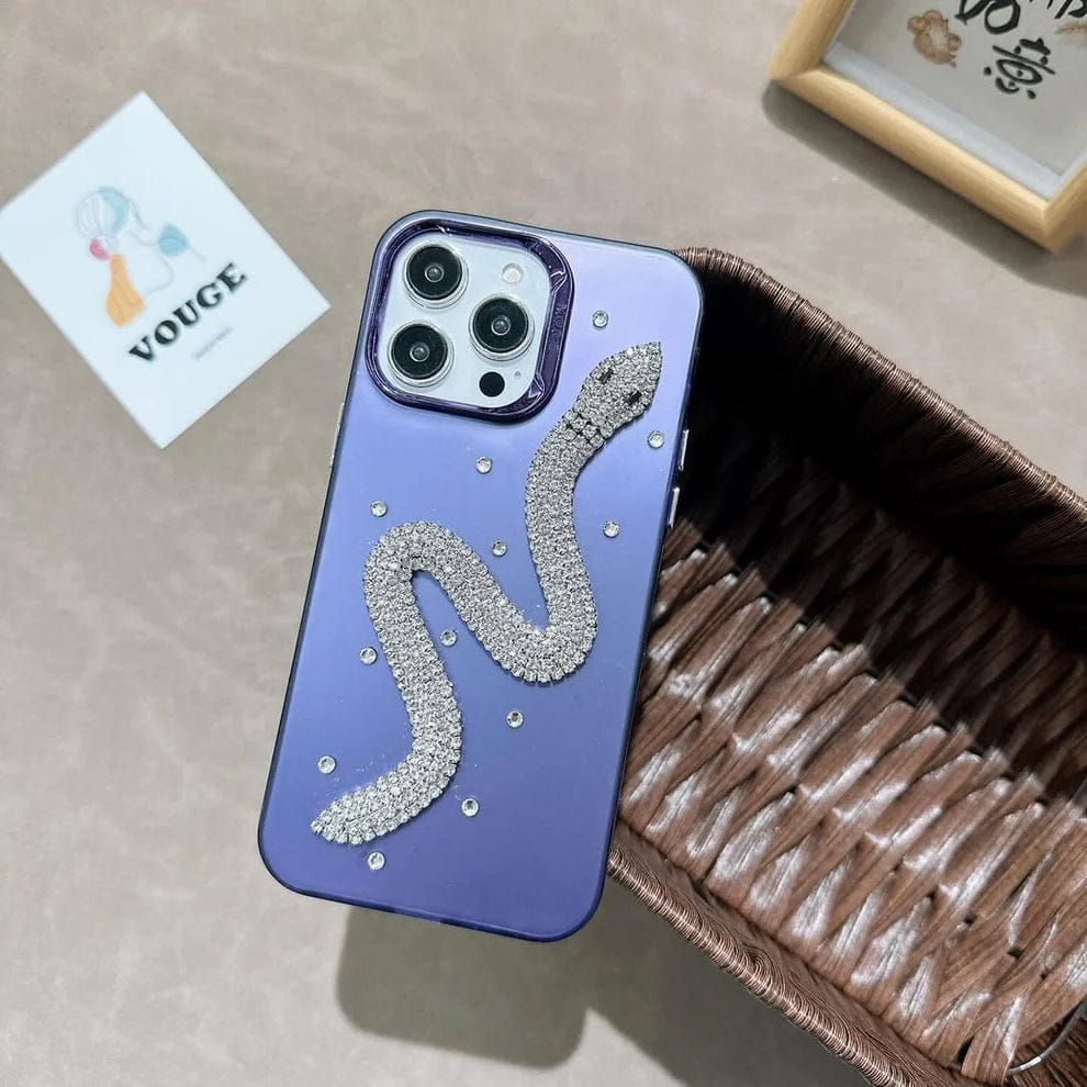3D Diamondback Snake Phone Case For iPhone