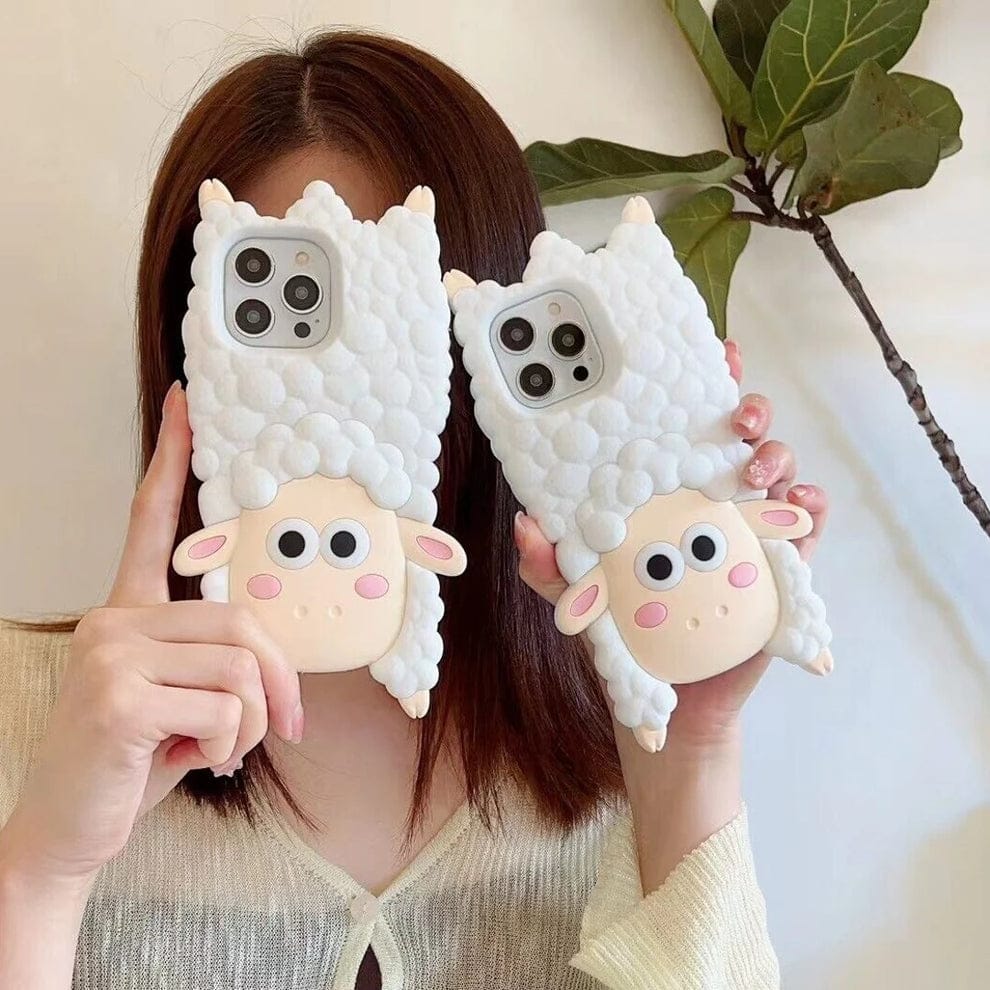3D Cartoon Woolly Wonder Sheep Case For iPhone
