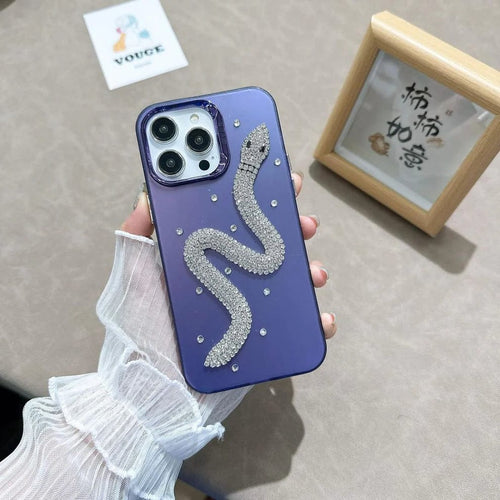 3D Diamondback Snake Phone Case For iPhone