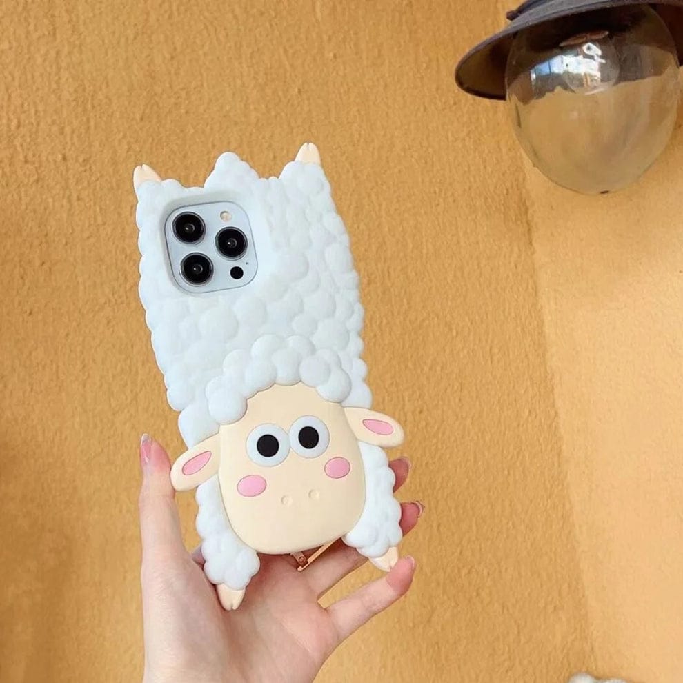 3D Cartoon Woolly Wonder Sheep Case For iPhone