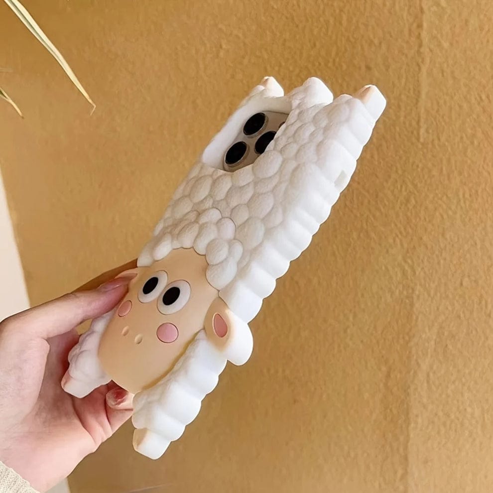 3D Cartoon Woolly Wonder Sheep Case For iPhone