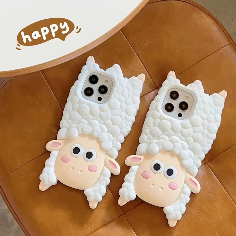 3D Cartoon Woolly Wonder Sheep Case For iPhone