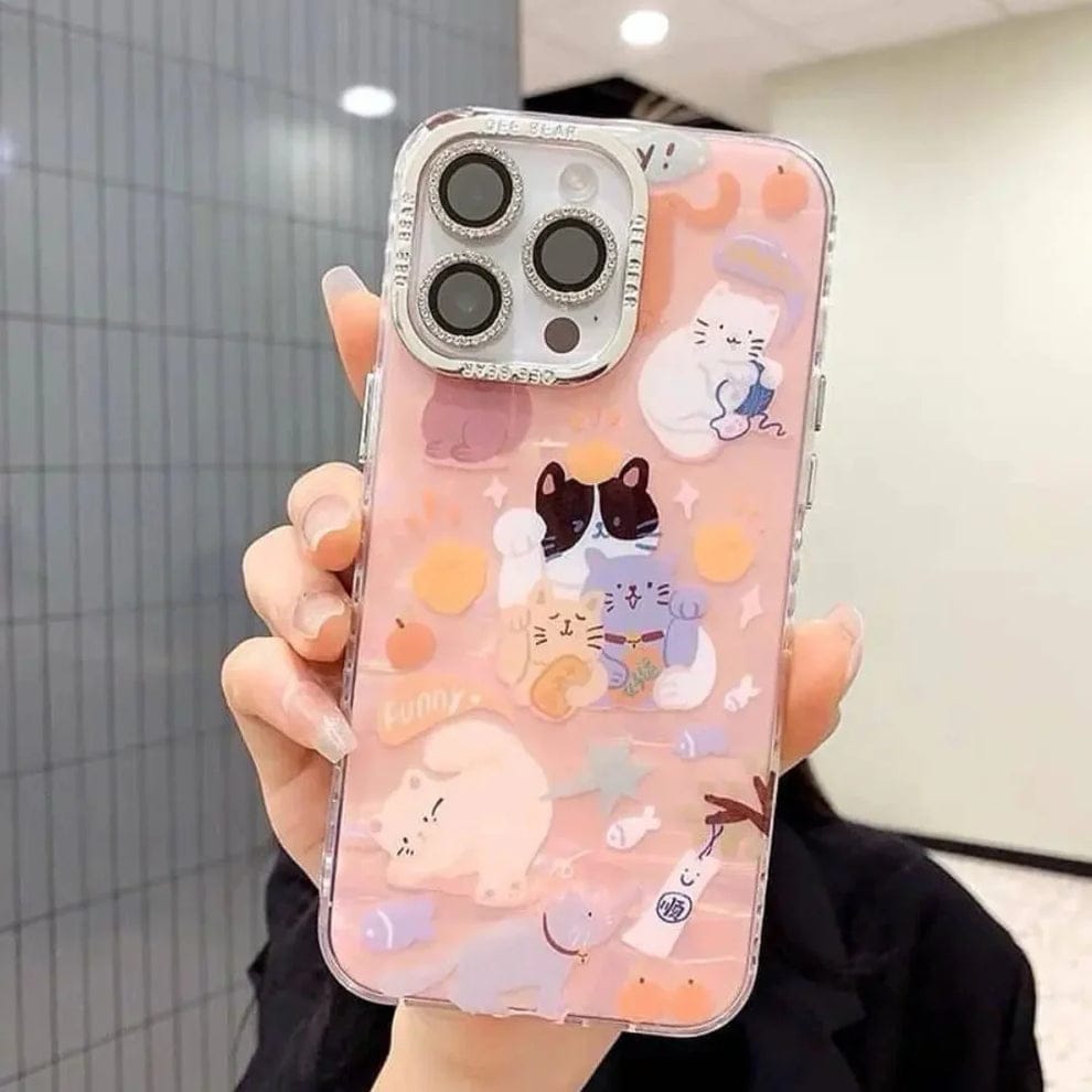 Cute Animal Pattern Shield Case For iPhone