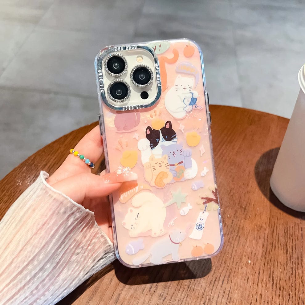 Cute Animal Pattern Shield Case For iPhone