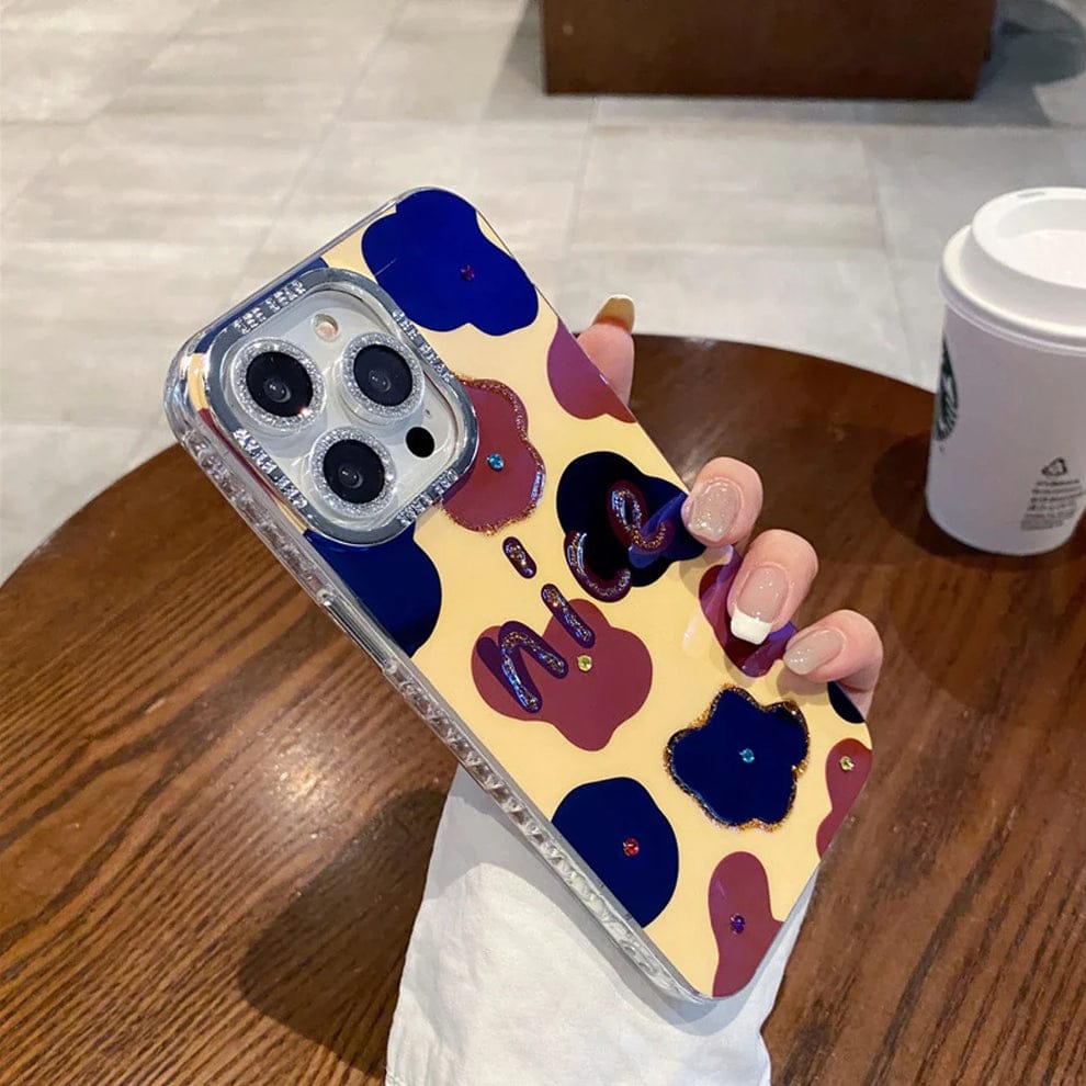 Sparkling Western Cow Print Phone Case For iPhone