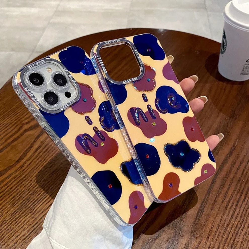 Sparkling Western Cow Print Phone Case For iPhone
