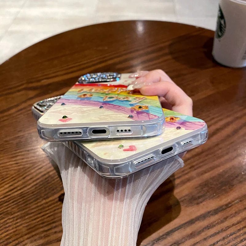 Rainbow Rabbit Oil Painting Case For iPhone