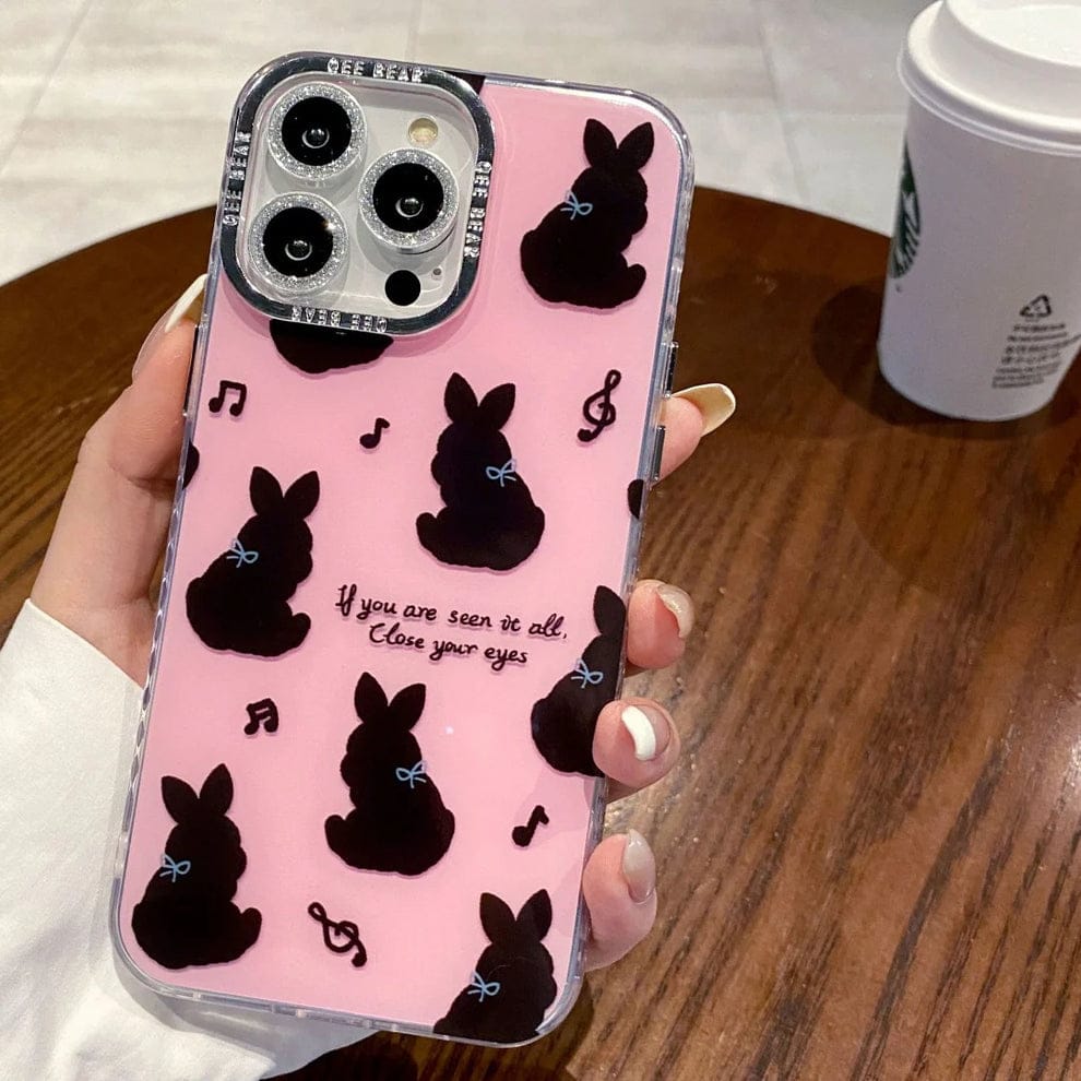 Playful Cartoon Bunny Phone Case For iPhone