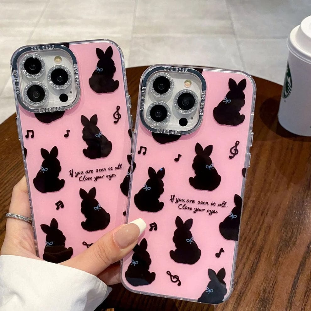 Playful Cartoon Bunny Phone Case For iPhone
