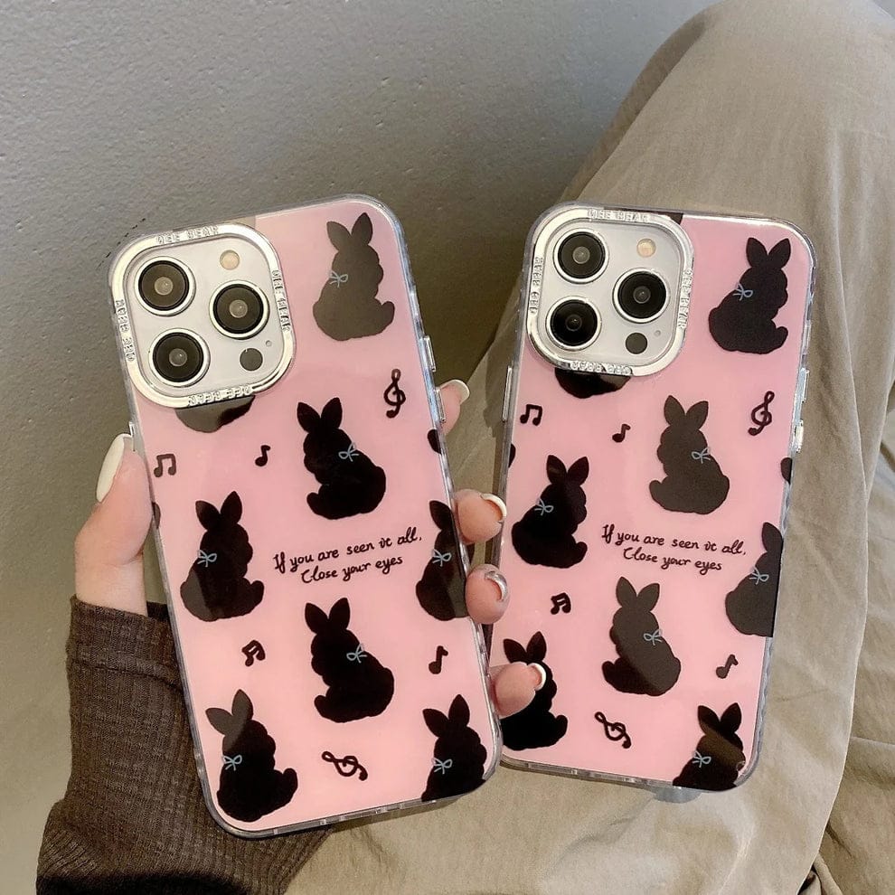 Playful Cartoon Bunny Phone Case For iPhone