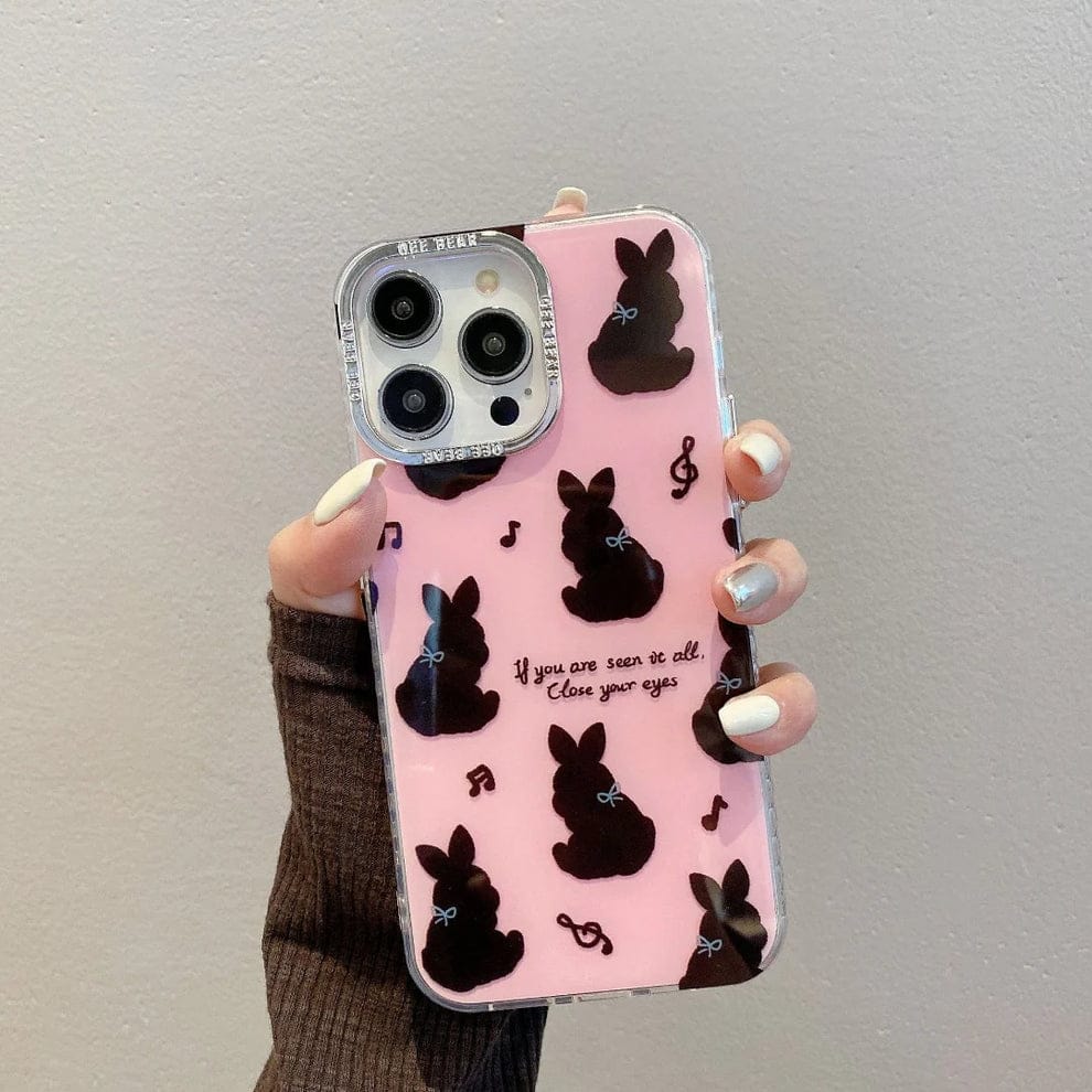 Playful Cartoon Bunny Phone Case For iPhone