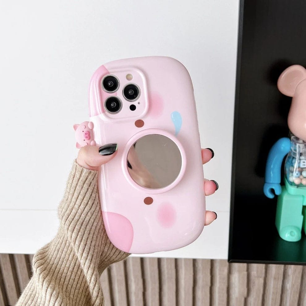 Piggy Perk Cartoon Phone Case With Airpods Case For iPhone