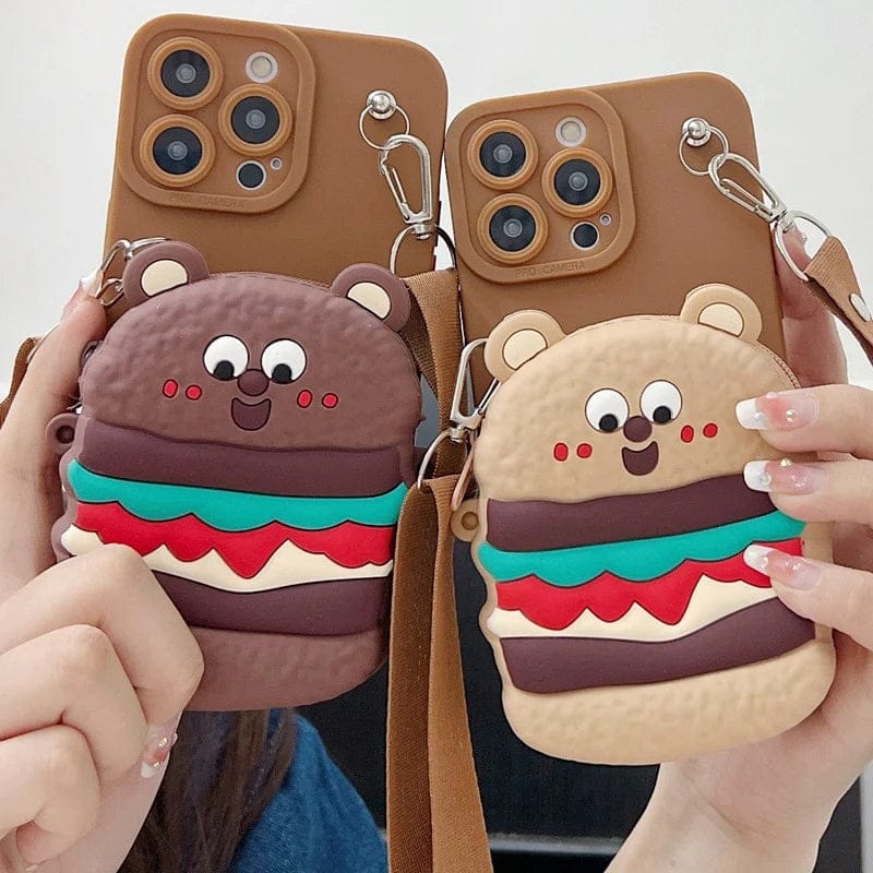 Lovely Cartoon Wallet Phone Case For iPhone