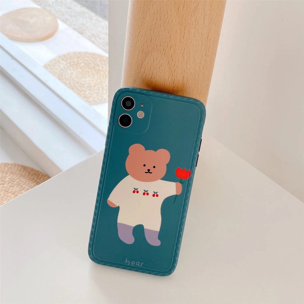 Korean Dancing Teddy Bear Case For iPhone