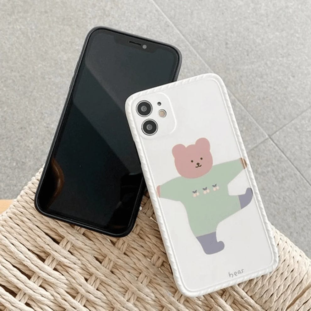 Korean Dancing Teddy Bear Case For iPhone