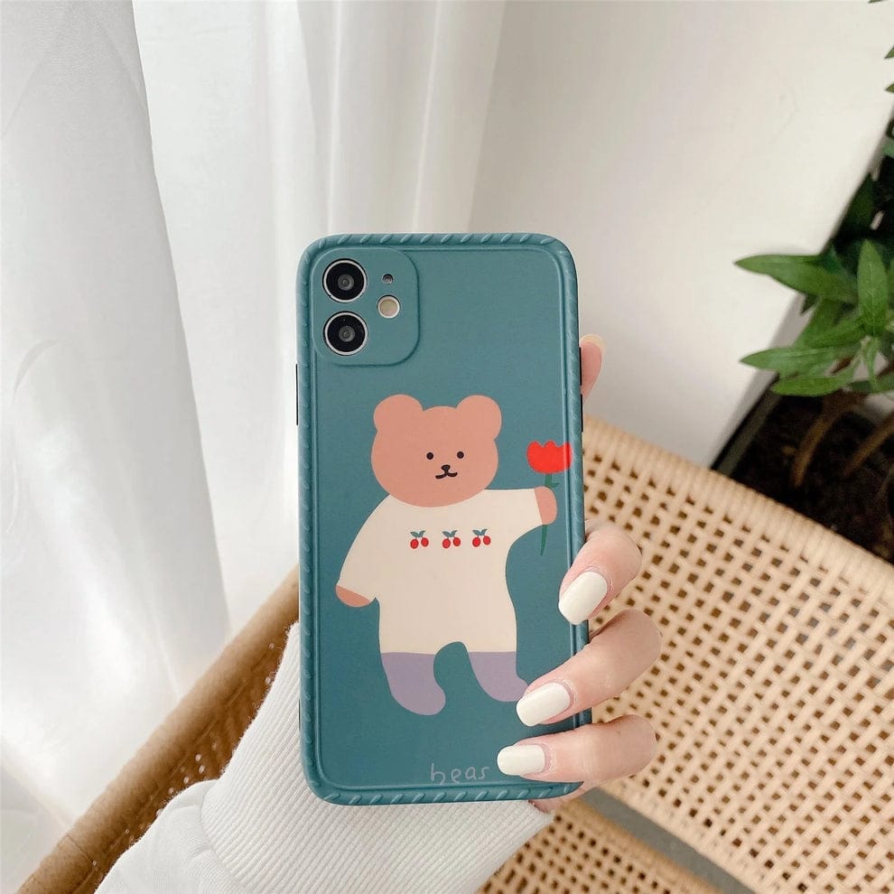 Korean Dancing Teddy Bear Case For iPhone