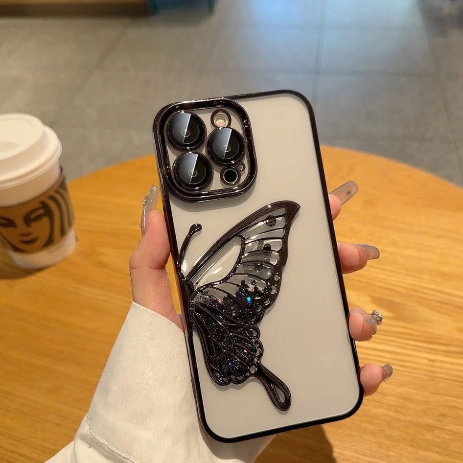 Glowing Butterfly Transparent Phone Case For iPhone